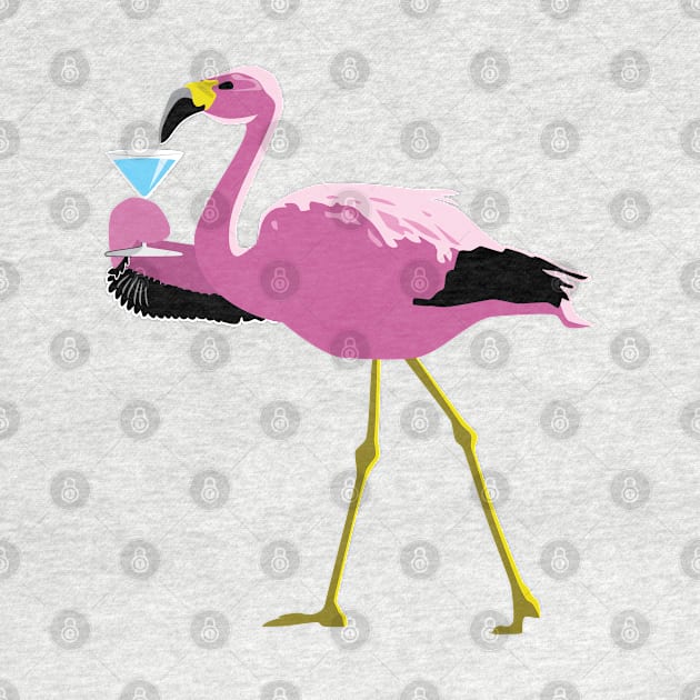 Flamingo with Martini by Stacks